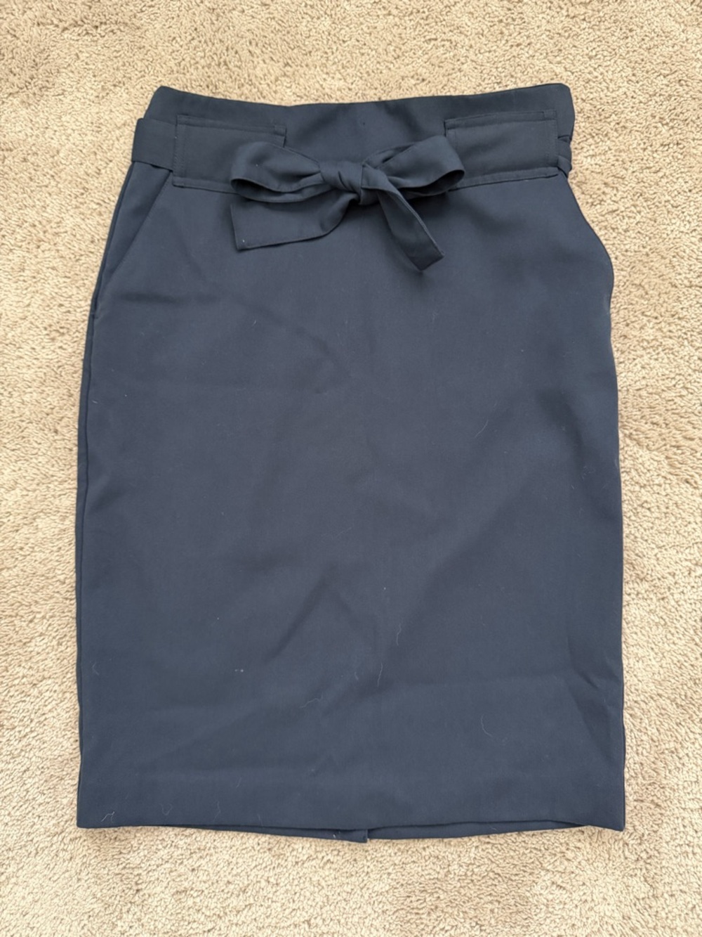 Banana Republic Navy Pencil Skirt with Front Tie